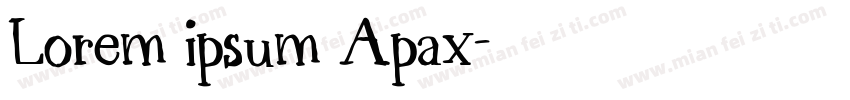 Lorem ipsum Apax字体转换